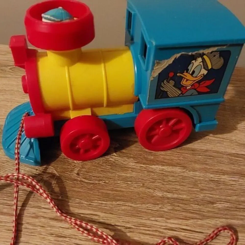 Rare Disney Donald Duck Knickerbocker‎ Pull Train Vintage Collectible Disneyana - Picture 3 of 5